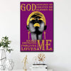 BigProStore African American Canvas Painting Black Woman God Designed Created Blessed Heals Defends Forgives Loves Me Black History Canvas Art Living Room Decor CANPO75 Portrait Canvas .75in Frame / Purple / 8" x 12" Apparel