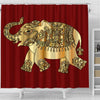 BigProStore Elephant Print Shower Curtains Golden Elephant Fantasy Fabric Bath Bathroom Sets Shower Curtain / Small (165x180cm | 65x72in) Shower Curtain