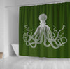 BigProStore Kraken Shower Curtain Decor Green Octopus Shower Curtain Bathroom Decor Ideas Kraken Shower Curtain