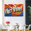BigProStore Cities Canvas Greetings From New York City Home Decor Canvas Cities Canvas / 12" x 18" Cities Canvas