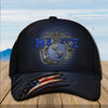 BigProStore USMC Hat Marine Corps Baseball Cap Grunge US Flag Blue Marine Marine Veteran Hat BPS568 Baseball Cap