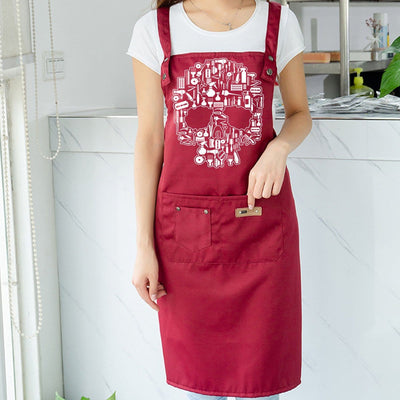 Hair Stylist Gift Skull Style Personalized Hair Salon Aprons