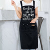 BigProStore Hairdresser Apron Rocking The Dog Mom And Hairstylist Life Custom Salon Aprons With Pockets BPS0228 Black Apron