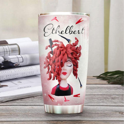 BigProStore Personalized Hairstylist Coffee Tumbler Hairstylist In This Salon Custom Iced Coffee Cup Hairdresser Gifts For Adults 20 oz Hairstylist Tumbler