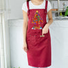BigProStore Hairstylist Apron Hairstylist Christmas Tree Hairdressing Tools Personalized Stylist Aprons BPS9233 Red Apron
