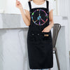 BigProStore Hairstylist Apron Hairstylist Peace Symbol Personalized Hairdresser Barber Apron BPS1181 Black Apron
