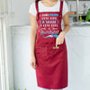 BigProStore Hairstylist Apron I Don't Cuss Like A Sailor I Cuss Like A Hairstylist Personalized Salon Aprons With Pockets BPS4209 Red Apron