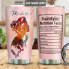 BigProStore Personalized Hairdresser Stainless Steel Tumbler Hairstylist Nutrition Facts Custom Insulated Tumbler Presents For Hairdresser 20 oz Hairstylist Tumbler