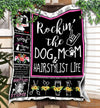 BigProStore Rocking The Dog Mom And Hairstylist Life Blanket Blanket
