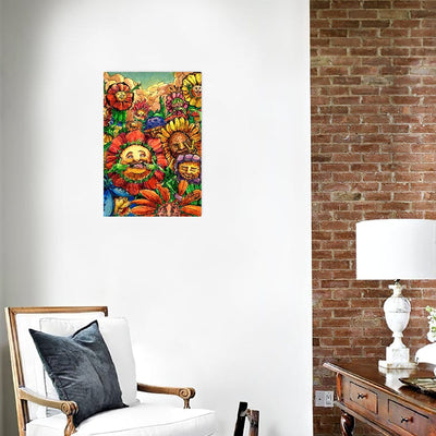 BigProStore Sunflower Motivational Canvas Happy Sunflowers Wall Art And Decor Canvas / 12" x 18" Canvas