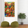 BigProStore Sunflower Motivational Canvas Happy Sunflowers Wall Art And Decor Canvas / 32" x 48" Canvas
