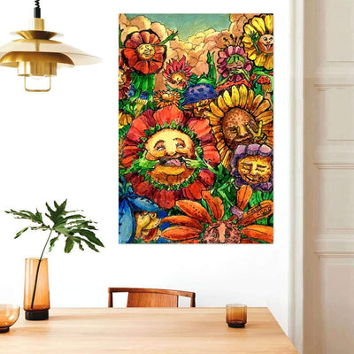 BigProStore Sunflower Motivational Canvas Happy Sunflowers Wall Art And Decor Canvas