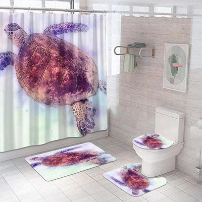 Turtle Fabric Bathroom Sets Fantastic Hawaiian Sea Turtle Watercolor S –  BigProStore