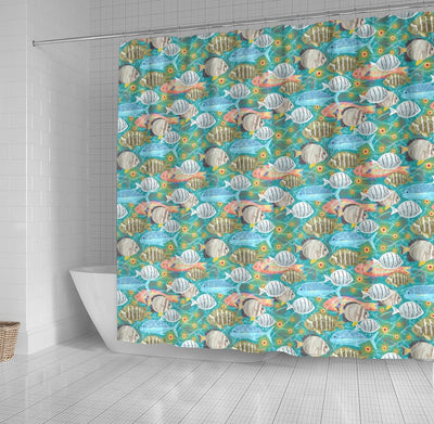 BigProStore Hawaii Bathroom Curtain Hawaiian Tropical Fish Shower Curtain Bathroom Hawaii Shower Curtain
