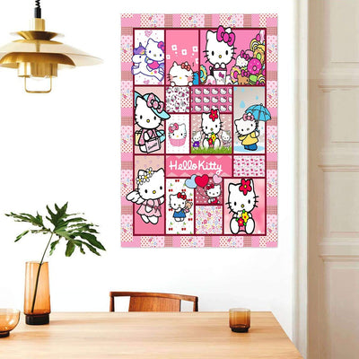 Custom Canvas Art Hello Kitty Best Gift For Girls Ready To Hang Canvas –  BigProStore