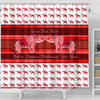 BigProStore Shower Curtains Elephant Henna Elephant Redpink Bathroom Accessories Set Shower Curtain / Small (165x180cm | 65x72in) Shower Curtain