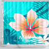 BigProStore Hawaii Shower Curtain Decor Hibiscus Flowers At The Beach Shower Curtain Fantasy Fabric Bath Bathroom Hawaii Shower Curtain / Small (165x180cm | 65x72in) Hawaii Shower Curtain