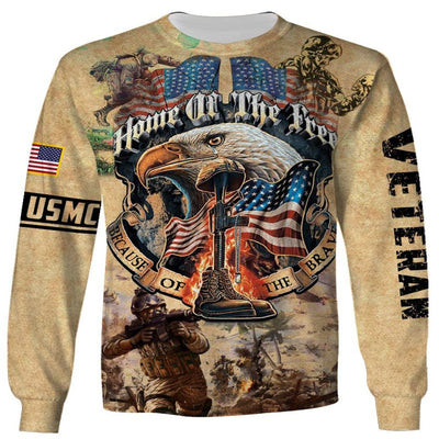 BigProStore United States Marine Corps Apparel Honor Of The Free Usa Army Hoodie - Sweatshirt - Tshirt - Zip Hoodie Sweatshirt / S
