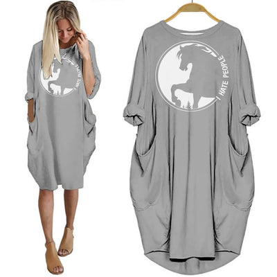 Horse Shirt I Hate People Women Summer Dress For Her