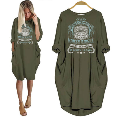 BigProStore The Love Of Horse Smell Shirt Women Dress For Her Green / S Women Dress