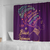 BigProStore Purple I Am A Black Woman Shower Curtain Afro Girl Bathroom Accessories L1 (180x180cm | 72x72in ) Shower Curtain