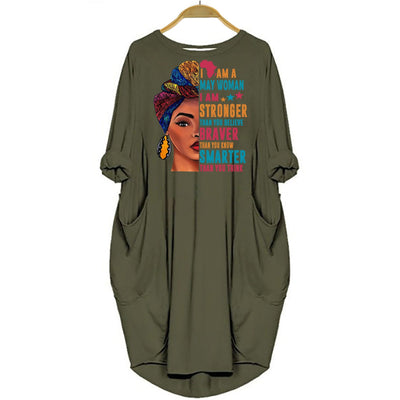 I am A May Woman I am Stronger Than You Believe Women Pocket Dress