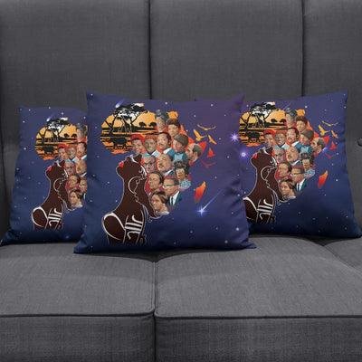 BigProStore Afrocentric Throw Pillows I'm Proud Of My African Roots Square Throw Pillow African Themed Throw Pillows Throw Pillows