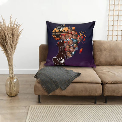 BigProStore Afrocentric Throw Pillows I'm Proud Of My African Roots Square Throw Pillow African Print Accent Pillows 12" x 12" Throw Pillows