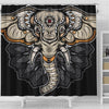BigProStore Elephant Shower Curtain Indian Elephant Mandala Abstract Art Bathroom Sets Shower Curtain / Small (165x180cm | 65x72in) Shower Curtain