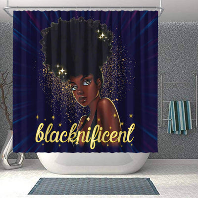 BigProStore Inspired Afro Girl Blacknificent Black History Shower Curtains African Bathroom Accessories BPS018 Shower Curtain