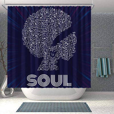 BigProStore Inspired Afro Woman Soul Black History Shower Curtains African Style Designs BPS045 Shower Curtain