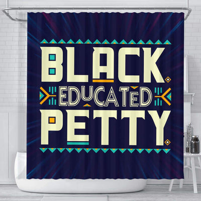 BigProStore Inspired Black Educated Petty African American Themed Shower Curtains Afro Bathroom Decor BPS074 Small (165x180cm | 65x72in) Shower Curtain