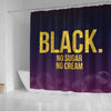 BigProStore Inspired Black No Sugar No Cream Melanin Woman Afro American Shower Curtains Afro Bathroom Decor BPS087 Small (165x180cm | 65x72in) Shower Curtain