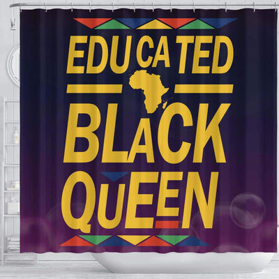 BigProStore Inspired Educated Black Queen Afro Woman Black African American Shower Curtains African Style Designs BPS113 Shower Curtain
