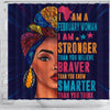 BigProStore Inspired I Am A Stronger Braver Smarter February Woman Melanin Women African American Art Shower Curtains African Style Designs BPS078 Shower Curtain