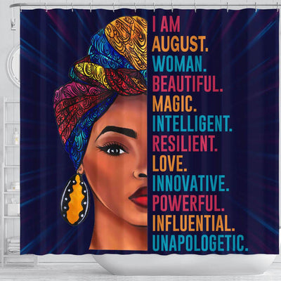 BigProStore Inspired I Am August Woman Beautiful Magic African Style Shower Curtains Afro Bathroom Decor BPS091 Shower Curtain