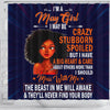BigProStore Inspired May Girl I May Be Crazy Stubborn Spoiled Women Birthday Gift Black History Shower Curtains Afro Bathroom Decor BPS172 Shower Curtain