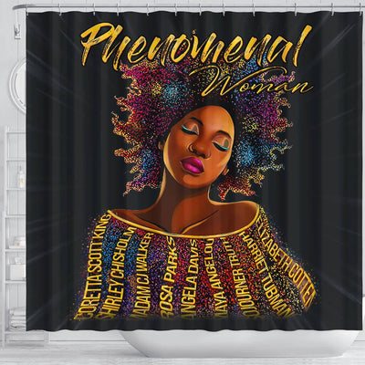 BigProStore Inspired Phenomenal Woman Afro Girl Art Shower Curtains African American African Bathroom Accessories BPS189 Shower Curtain