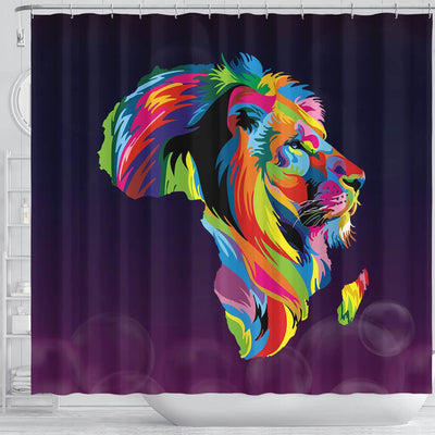 BigProStore Inspired The Lion The King Black History Shower Curtains Afro Bathroom Decor BPS219 Shower Curtain