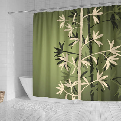 BigProStore Bamboo Bathroom Sets Fantastic Ivory Bamboo Green Shower Curtain Small Bathroom Decor Ideas Shower Curtain