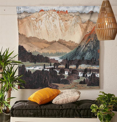 BigProStore Mystic Tapestry Japanese Mountain Wall Hanging Tapestries Mysterious Tarot Tapestry / S (51"x60" / 130x150cm) Tarot Tapestry