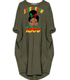 BigProStore Nice African Dresses Juneteenth Celebrating 1865 Cute Black Girls Kids Cute Melanin Girl Long Sleeve Pocket Dress Afrocentric Dress Styles Green / S (4-6 US)(8 UK) Women Dress