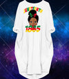 BigProStore Nice African Dresses Juneteenth Celebrating 1865 Cute Black Girls Kids Cute Melanin Girl Long Sleeve Pocket Dress Afrocentric Dress Styles White / S (4-6 US)(8 UK) Women Dress