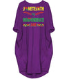 BigProStore African American Dresses Juneteenth Is My Independence Day Cute African American Woman Long Sleeve Pocket Dress African Print Clothing Purple / S (4-6 US)(8 UK) Women Dress