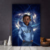 BigProStore African American Poster Art Black Young Boy I Am King African Bedroom Decor Blue Color 12" x 18" Poster