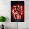 BigProStore African Fashion Canvas Black Young Boy I Am King African Inspired Living Room Red Color Canvas