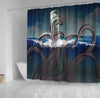 BigProStore Kraken Bath Curtain Kraken Attacks Ship At Sea Shower Curtain Bathroom Decor Kraken Shower Curtain