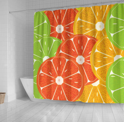 BigProStore Shower Curtain Decor Life Is Sweet Shower Curtain Small Bathroom Decor Ideas Lemon Shower Curtain