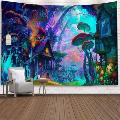 BigProStore Astrology Tapestry Lost In Wonderland Mysterious Medieval Europe Divination Tapestries For Room Tarot Tapestry / S (51"x60" / 130x150cm) Tarot Tapestry