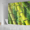 BigProStore Green Bamboo Bathroom Sets Beautiful Lucky Bamboo Shower Curtain Bathroom Wall Decor Ideas Shower Curtain